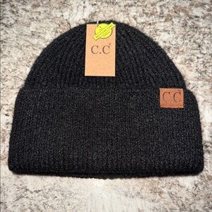 C.C Classic Black Knit Beanie